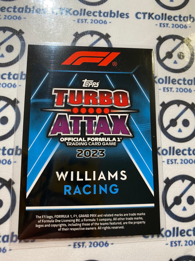 2023 Topps Turbo Attax F1 -Foil Logan Sargeant Next Gen #297 Williams
