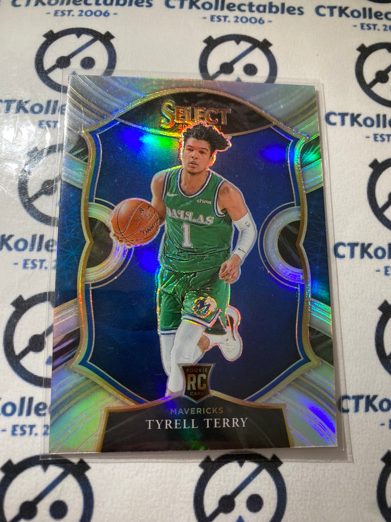 2020/21 Panini NBA Select Tyrell Terry Concourse Silver Prizm #91 Mavericks