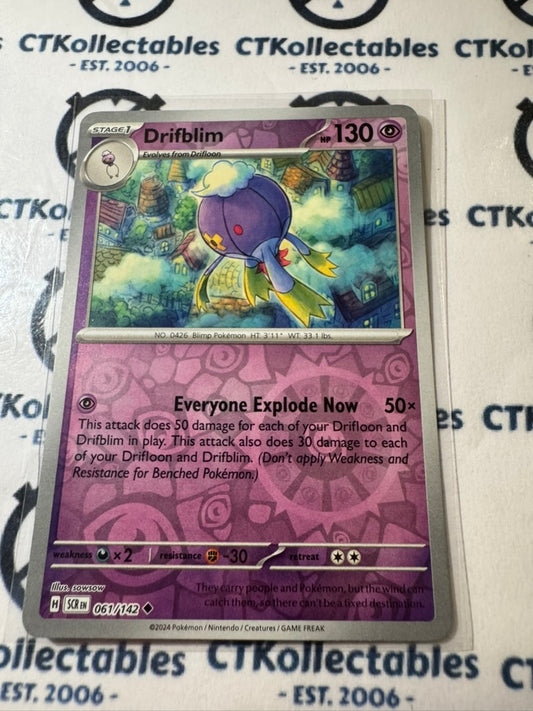 Drifblim Reverse Holo #061/142 Stellar Crown Scarlet & Violet Pokemon