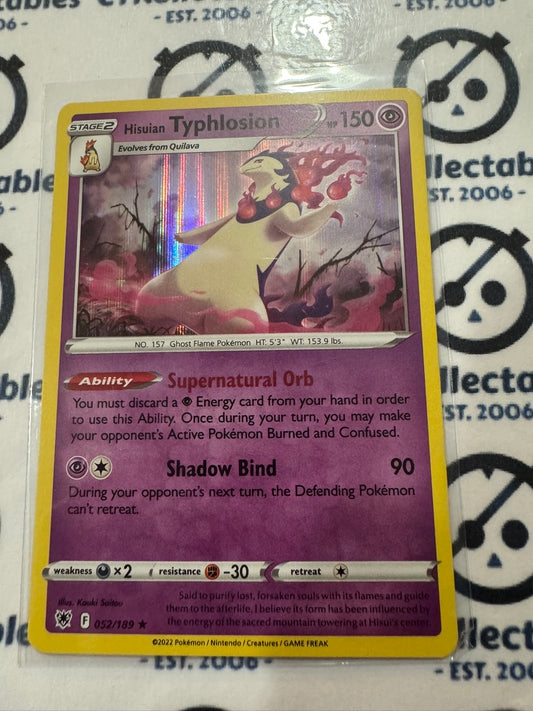 Hisuian Typhlosion Holo Rare #052/189 Sword & Shield Astral Radiance Pokemon