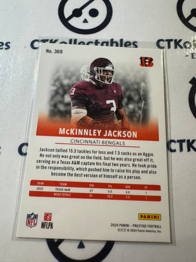 2024 NFL Prestige Rookie Card #369 McKinnley Jackson Cincinnati Bengals