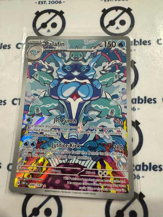 Palafin Illustration Rare #200/197 Obsidian Flames Pokemon Card