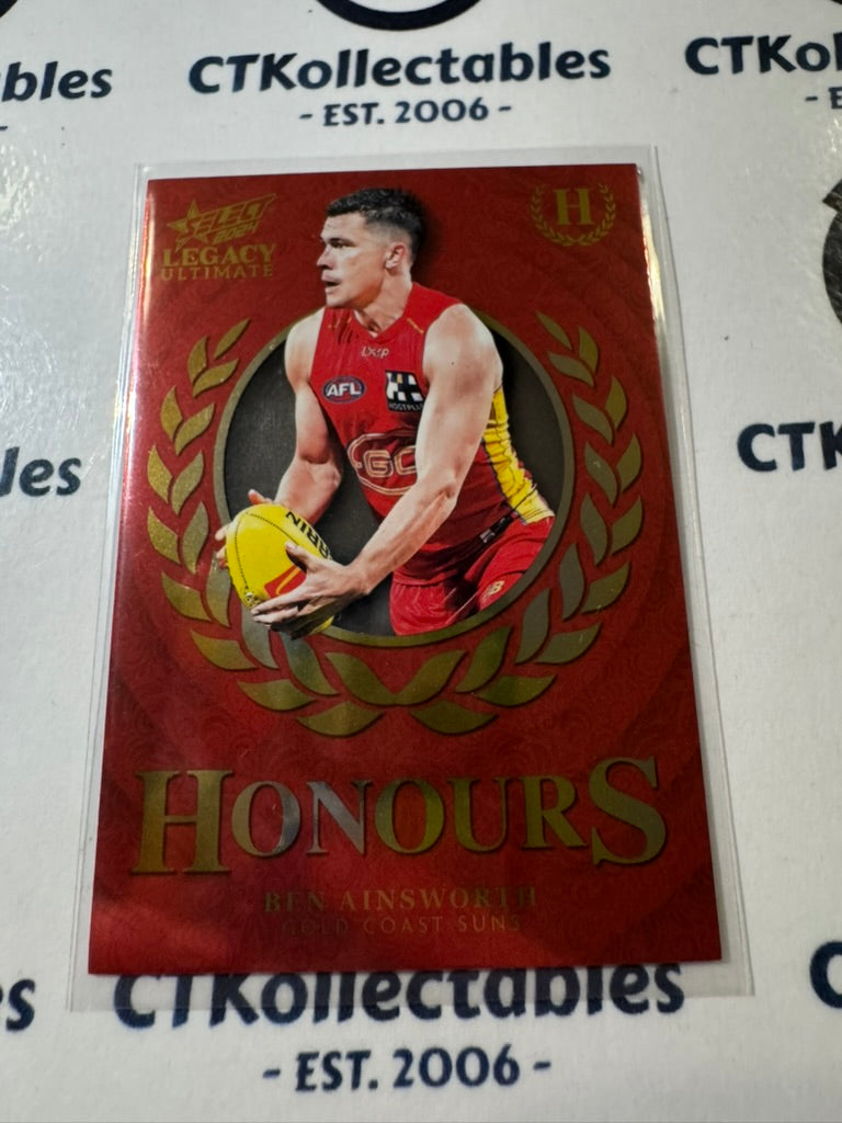 2024 AFL Legacy Ultimate Ben Ainsworth Honours #136/255 Suns