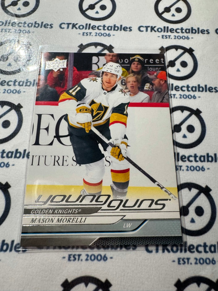 2024-25 Upper Deck Hockey Series 1 Young Guns Mason Morelli #205 Golden Knights