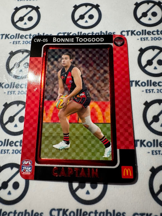2025 AFLW Teamcoach Maccas Captain RED - Bonnie Toogood CW-05 Bombers