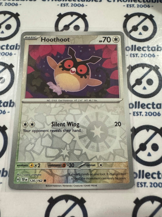 Hoothoot Reverse Holo Scarlet & Violet Temporal Forces # 126/162 Pokemon