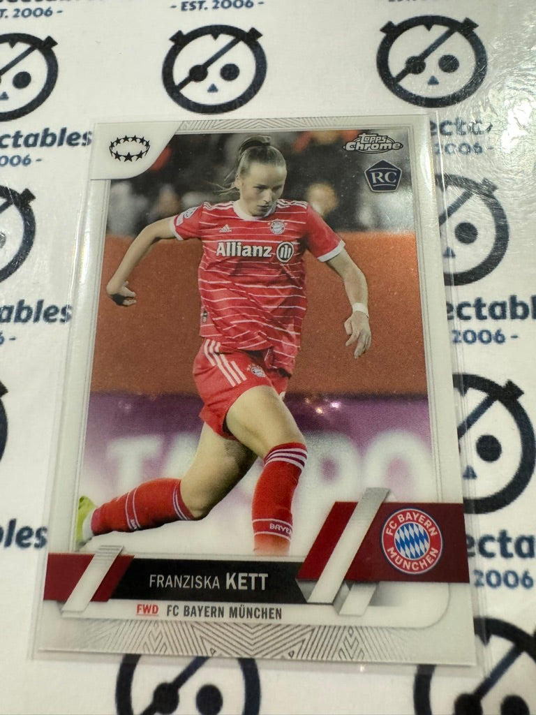 2022-23 Topps Chrome UEFA Women’s Soccer #95 Franziska Kett RC Rookie