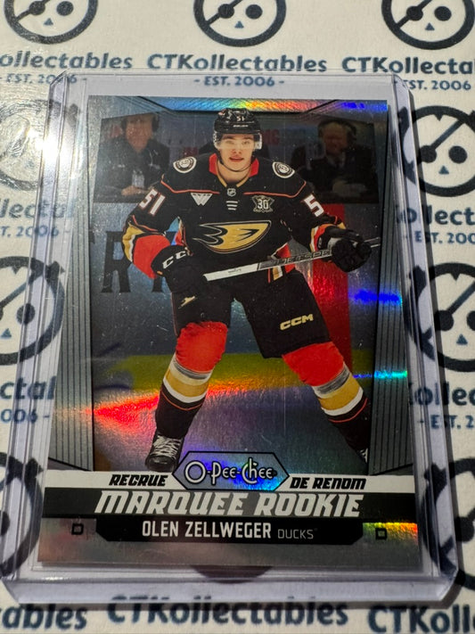 2024-25 O-Pee-Chee Hockey MARQUEE ROOKIE Rainbow 587 Olen Zellweger #229/350
