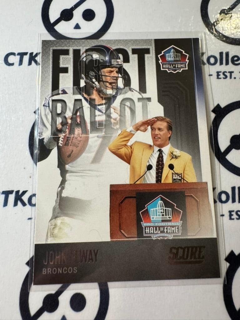 2022 NFL Panini Score First Ballot #FB-JE John Elway Broncos