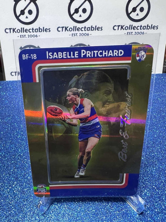 2025 AFLW TEAMCOACH ISABELLE PRITCHARD GOLD BEST & FAIREST #BF-18 DOGS