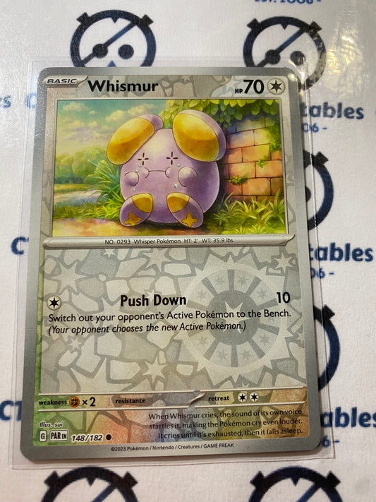 Whismur Reverse Holo #148/182 2023 Scarlet & Violet Paradox Rift Pokémon TCG