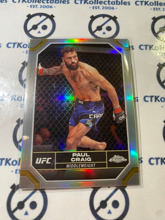 2024 UFC Topps Chrome Paul Craig Silver Refractor #153