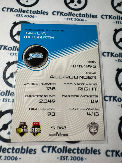 2025/26 CA Cricket Traders Tahlia McGrath Silver Parallel #S063