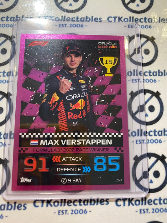 2023 Topps Turbo Attax F1 -Pink Foil Max Verstappen (2022 Race Winner) #268