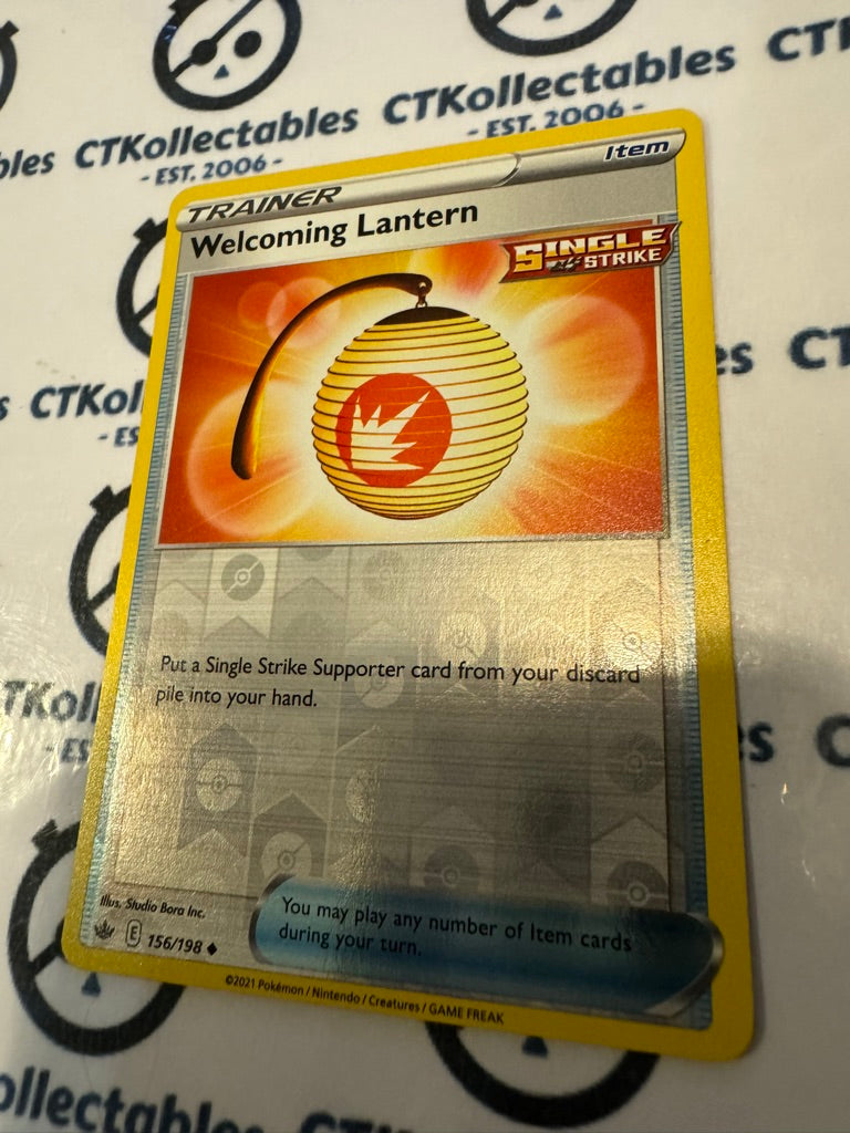Welcoming Lantern Reverse Holo #156/198 Pokemon Card Chilling Reign