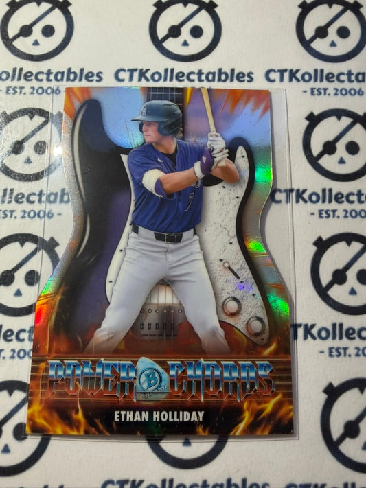 2026 Bowman Baseball Power Chords PC-20 Ethan Holliday Die Cut Rockies