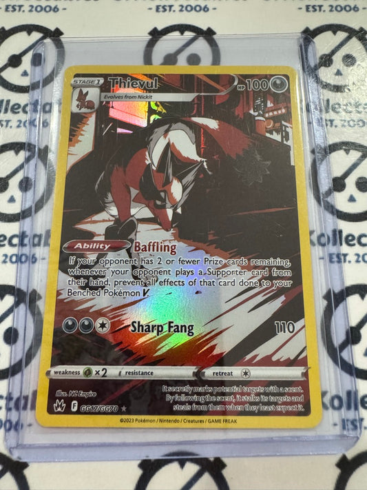 Thievul Galarian Gallery GG17/GG70 Crown Zenith Pokémon Card