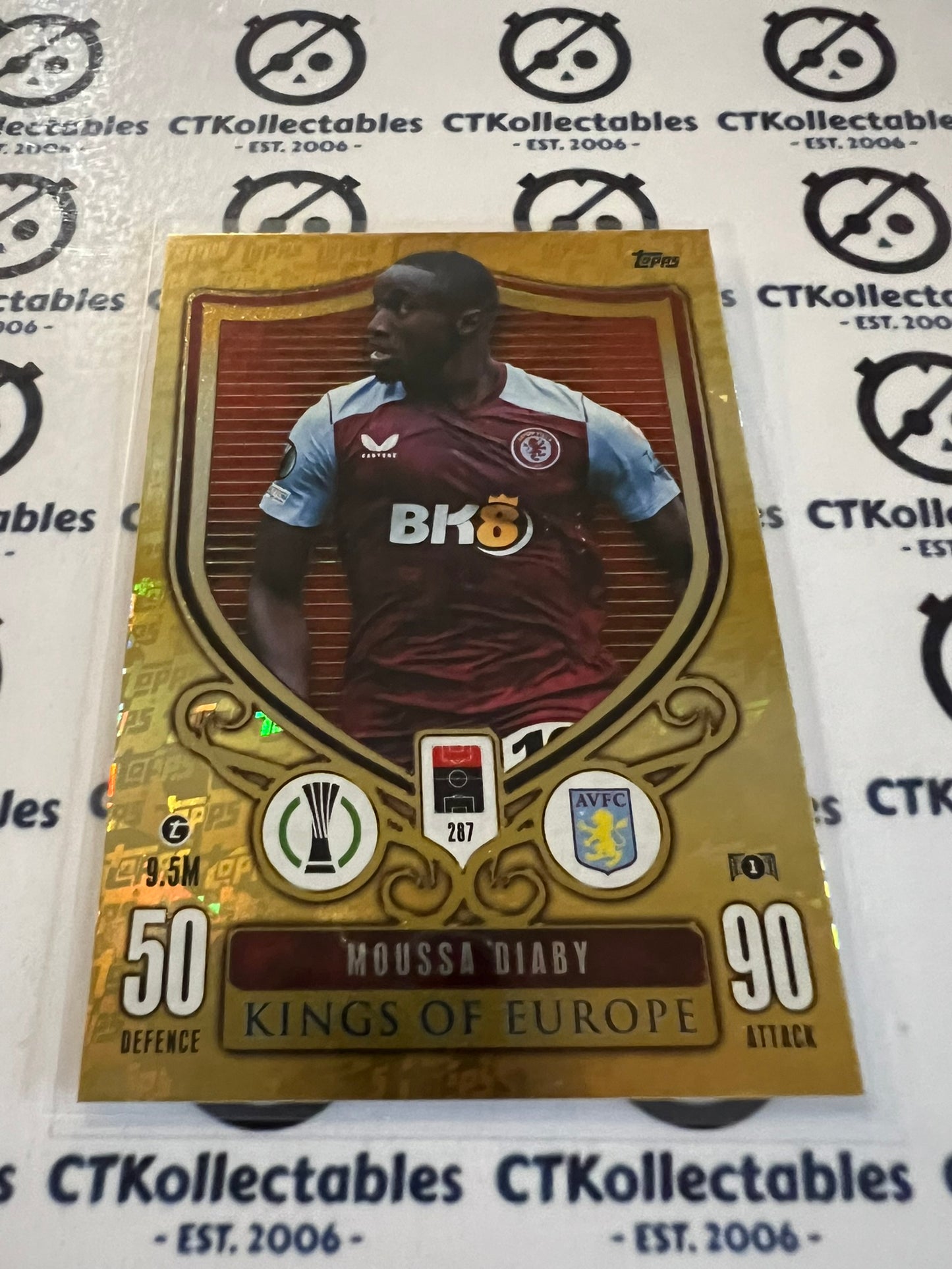2023-24 TOPPS MATCH ATTAX Moussa Diaby Kings Of Europe #287 SOCCER CARD