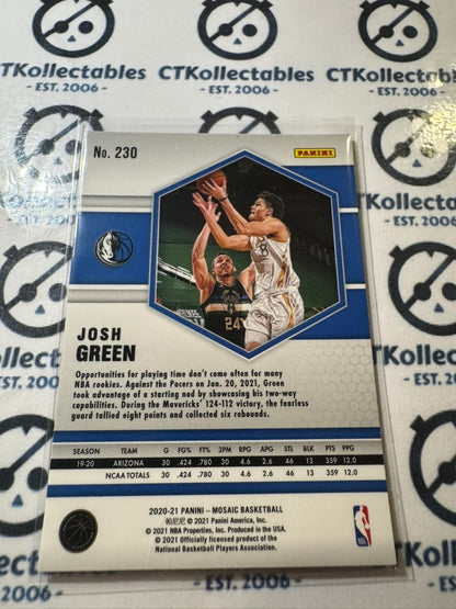 2020-21 NBA Panini  Mosaic Josh Green Mosaic Prizm RC #230 Mavericks