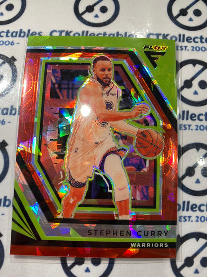 2022-23 NBA Panini FLUX Red Cracked Ice Prizm Stephen Curry #147 Warriors