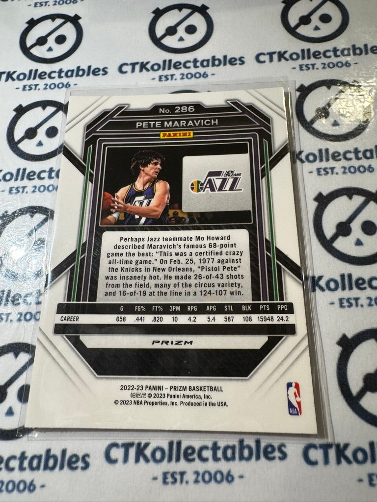 2022/23 Panini NBA Prizm Pete Maravich Cracked Ice Prizm #286 Jazz