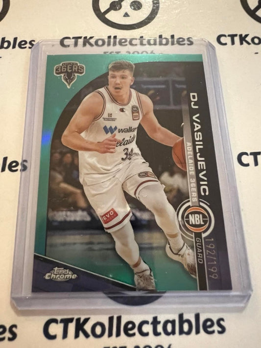 2023-24 Topps NBL Chrome Dj Vasiljevic Aqua REFRACTOR #192/199 36ers