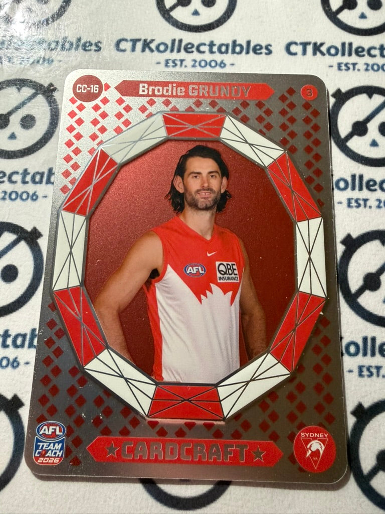 2026 Teamcoach AFL Cardcraft CC-16 Brodie Grundy Swans