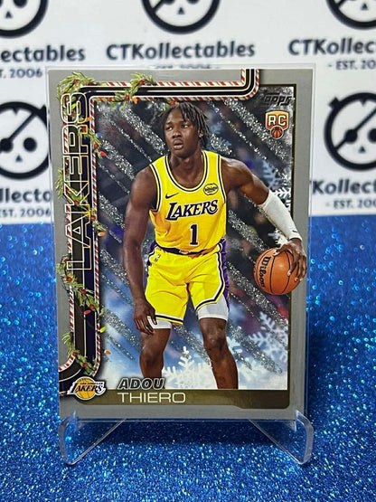 2025-26 Topps Holiday NBA Glitter #H196 Adou Thiero Los Angeles Lakers RC
