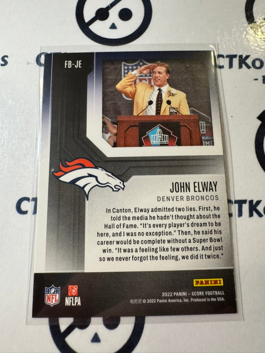 2022 NFL Panini Score First Ballot #FB-JE John Elway Broncos