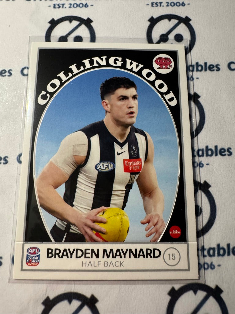 2025 AFL Teamcoach Brayden Maynard Scanlens die cut #15 Magpies