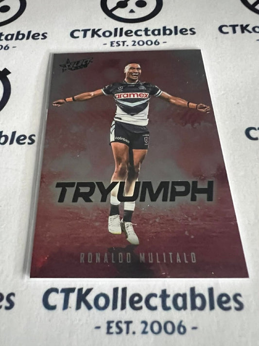 2026 Select NRL League Heroes Tryumph RED #TR20 Ronaldo Mulitalo Sharks