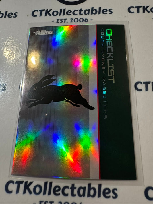 2025 NRL Traders Silver Parallel PS 109 South Sydney Rabbitohs checklist
