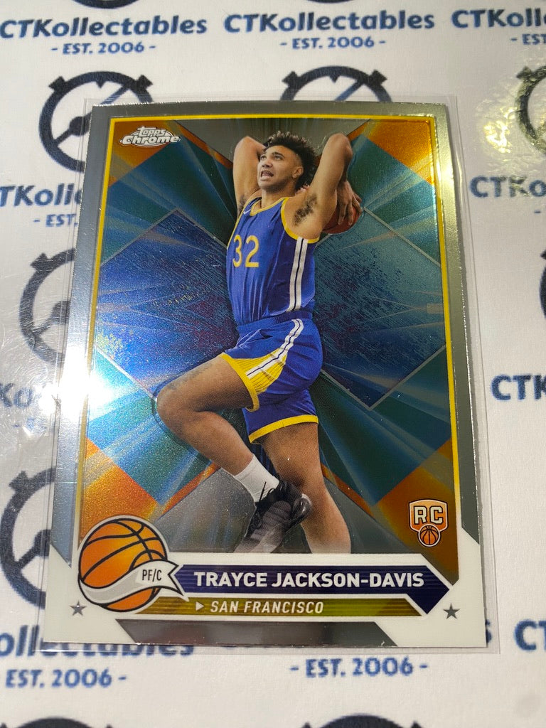 2023/24 Topps NBA Chrome Trayce Jackson-Davis Rookie Card #176 Warriors