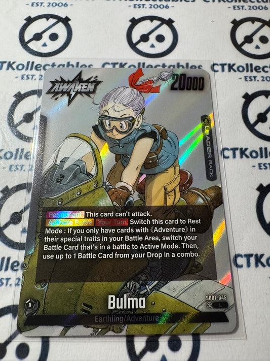 Dragon Ball Fusion World SB01 -045 Bulma Silver Foil L Leader