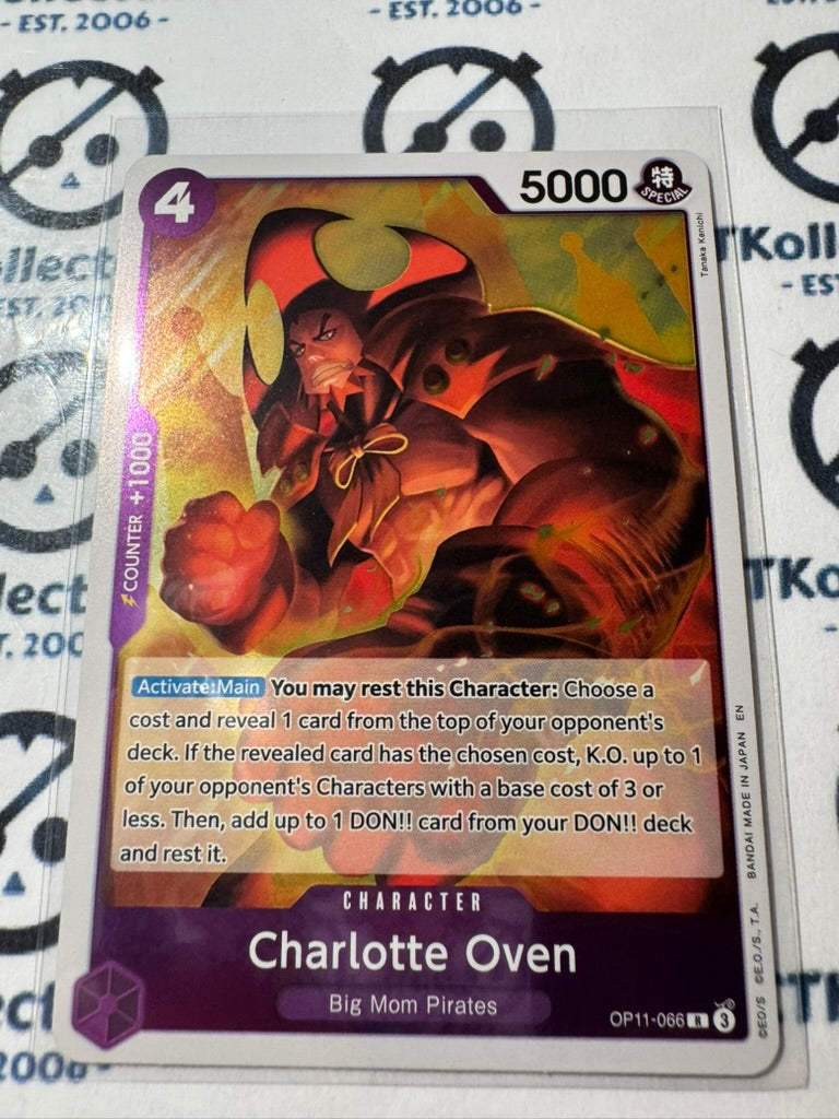 One Piece TCG Charlotte Oven OP11-066 R FOIL A Fist of Divine speed NM/M