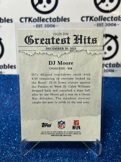 2026 NFL Topps Flagship Greatest Hits DJ Moore 25GH-DM Bears