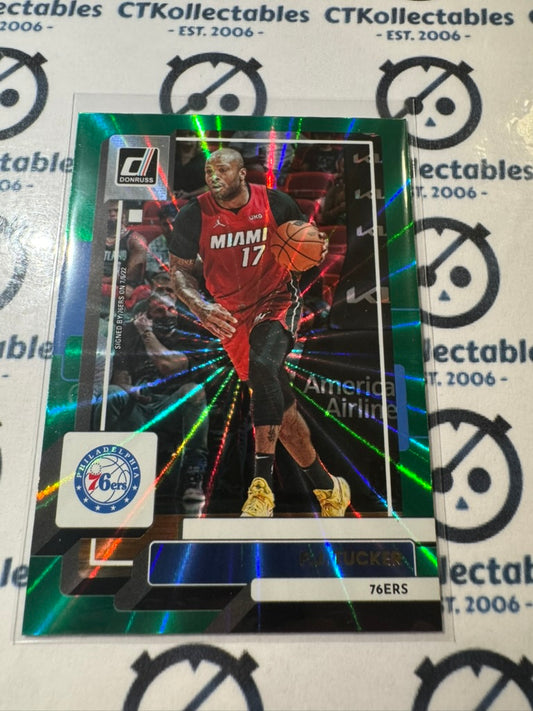2022-23 NBA Panini Donruss P.J tucker Green Laser #190 76ers