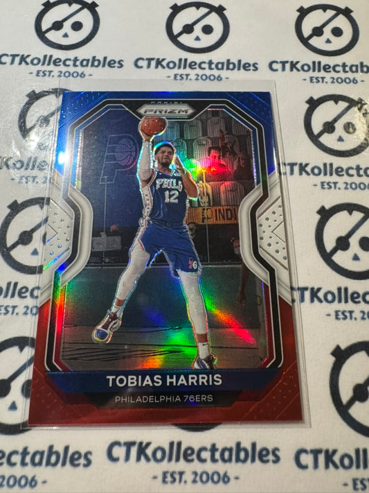 2020-21 NBA Panini Prizm Tobias Harris Red White Blue Prizm #202 76ers