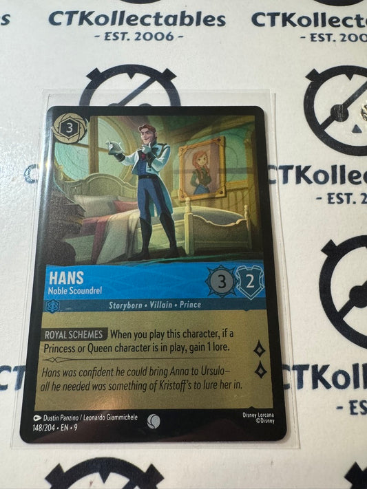 Disney Lorcana Fabled COLD FOIL 148/204 Hans - Noble Scoundrel C