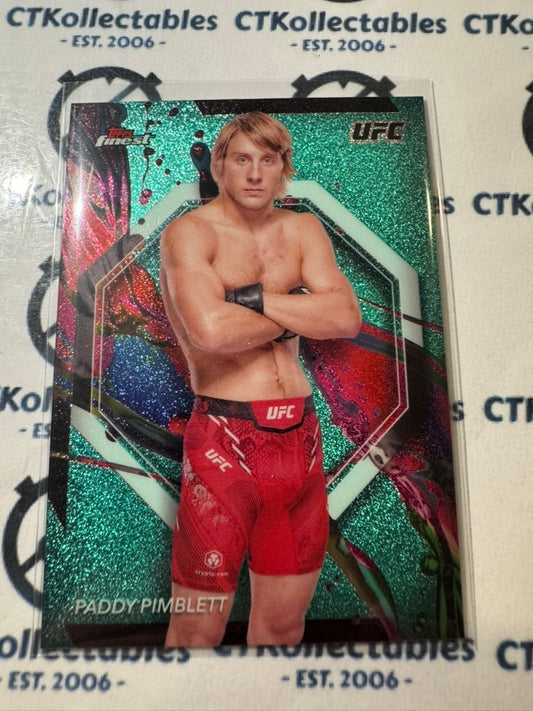 2024 UFC Topps Finest Paddy Pimblett Aqua Glitter Refractor #8 Lightweight