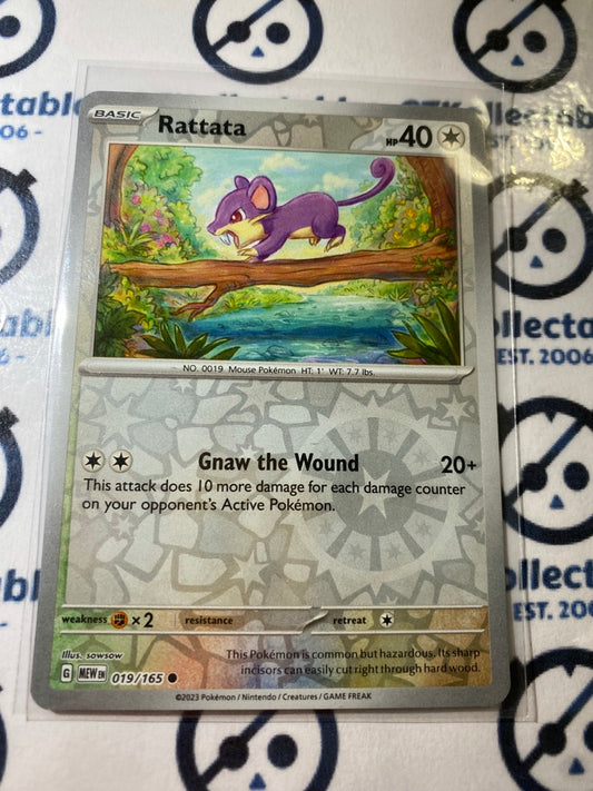 Rattata Reverse Holo #019/165 Scarlet & Violet 151 Pokemon Card