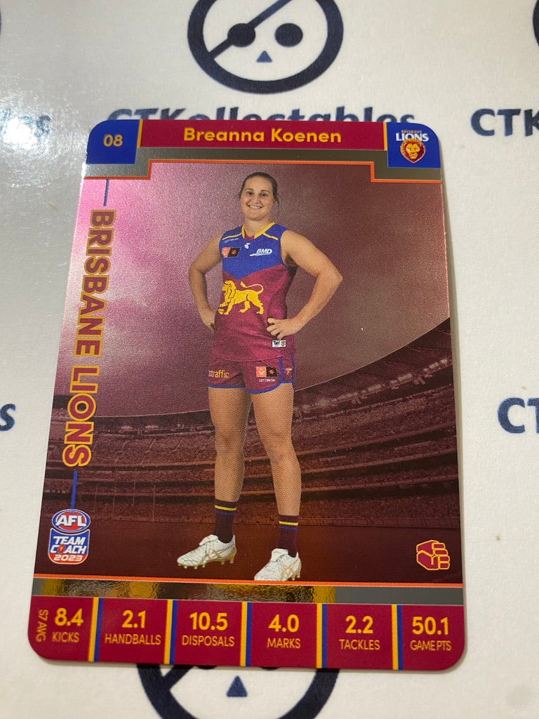 2023 AFLW Teamcoach Silver Card #08 Breanna Koenen