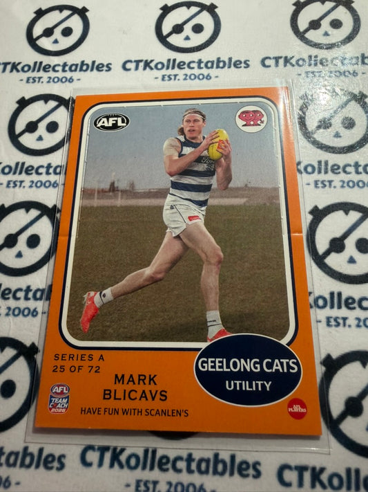 2026 Teamcoach AFL Scanlens Die-Cut Mark Blicavs 25 of 72 Cats