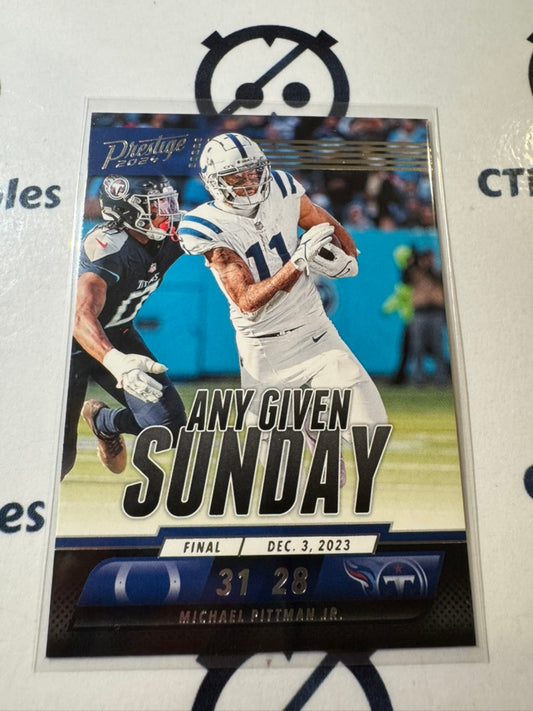 2024 NFL Prestige Michael Pittman Jr. Any Given Sunday #AGS-MPJ Colts