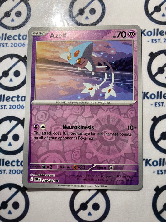 Azelf Reverse Holo #080/191 Surging Sparks Pokémon TCG 2024