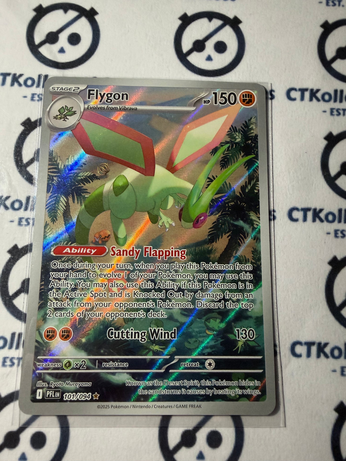 Flygon Illustration Rare #101/094 Phantasmal Flames Pokemon