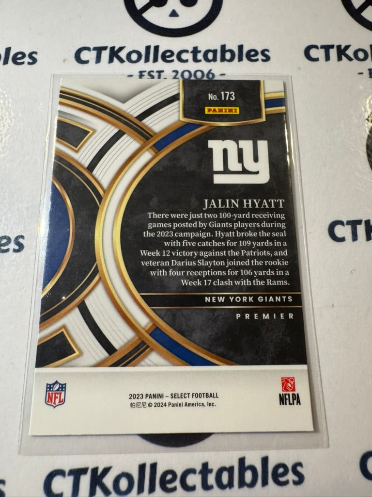 2023 NFL Panini Select Premier Level Rookie #173 Jalin Hyatt Giants