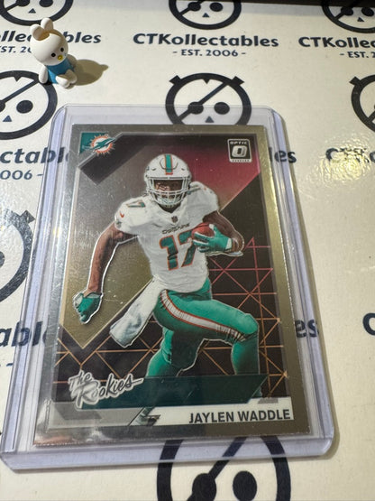 2021 PANINI NFL DONRUSS OPTIC JAYLEN WADDLE THE ROOKIES # TR- 8 DOLPHINS