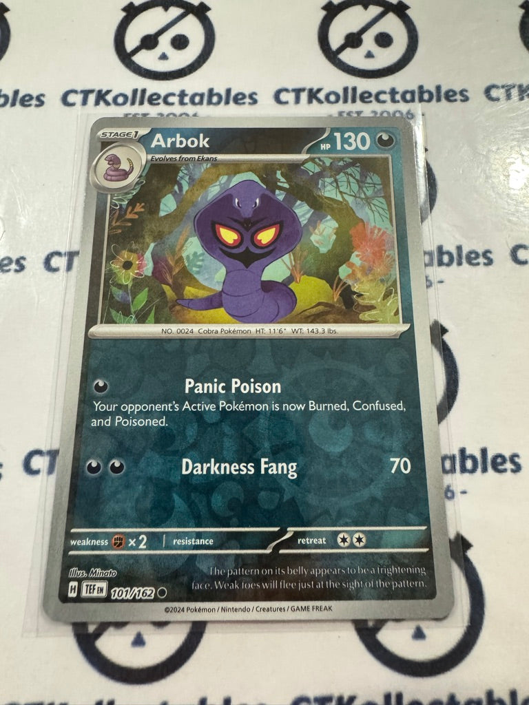 Arbok Reverse Holo Scarlet & Violet Temporal Forces # 101/162 Pokemon