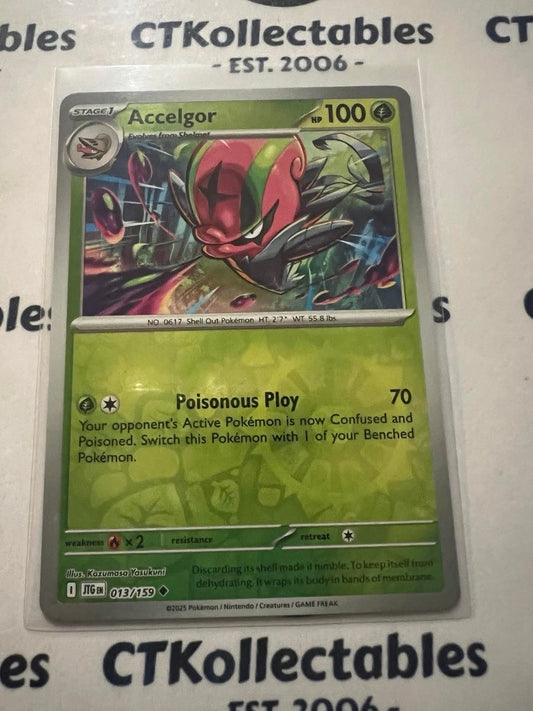 Accelgor Reverse Holo #013/159 Journey Together Pokemon Card TCG